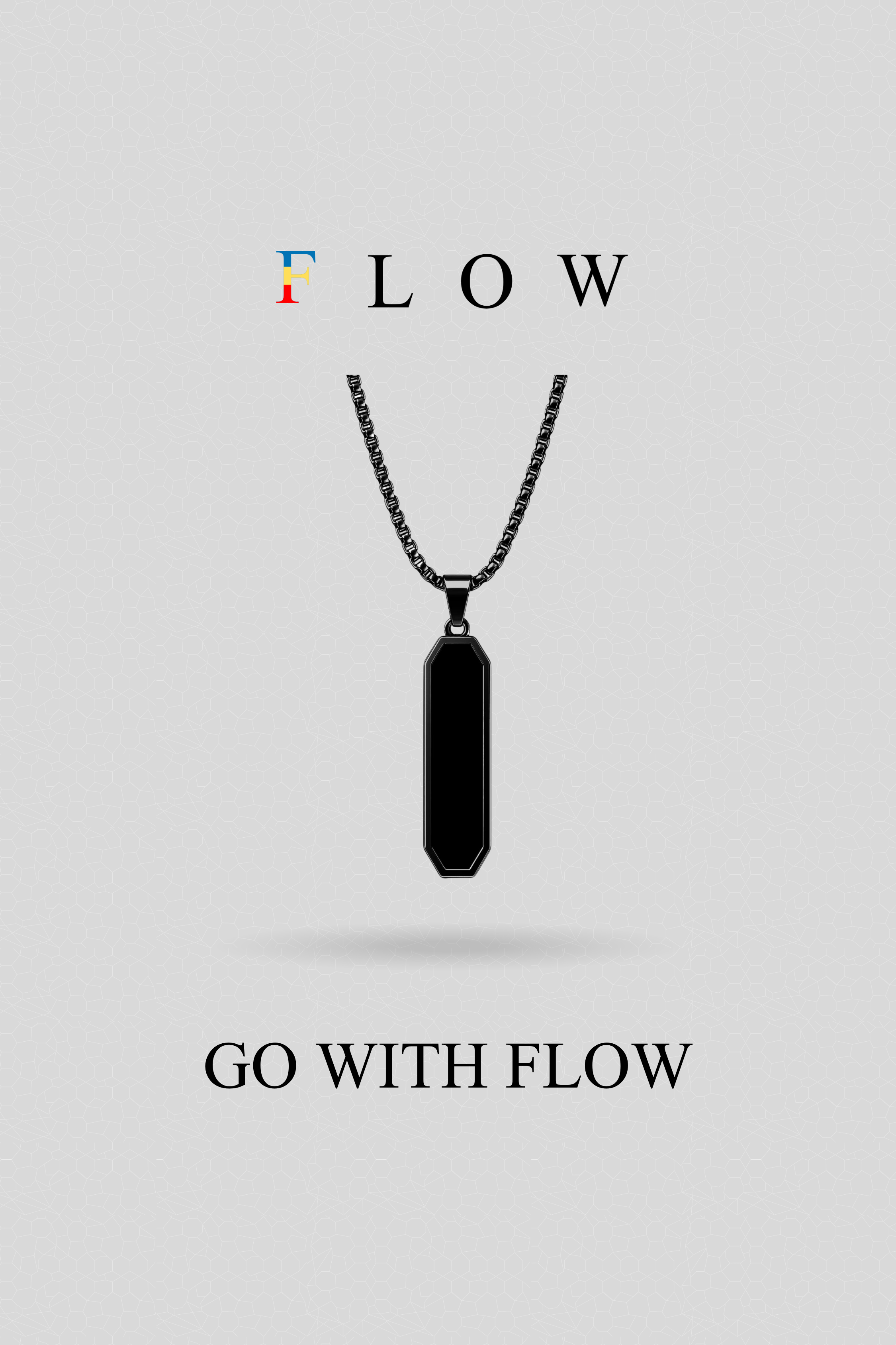 Monolith Pendant with Chain (Black)