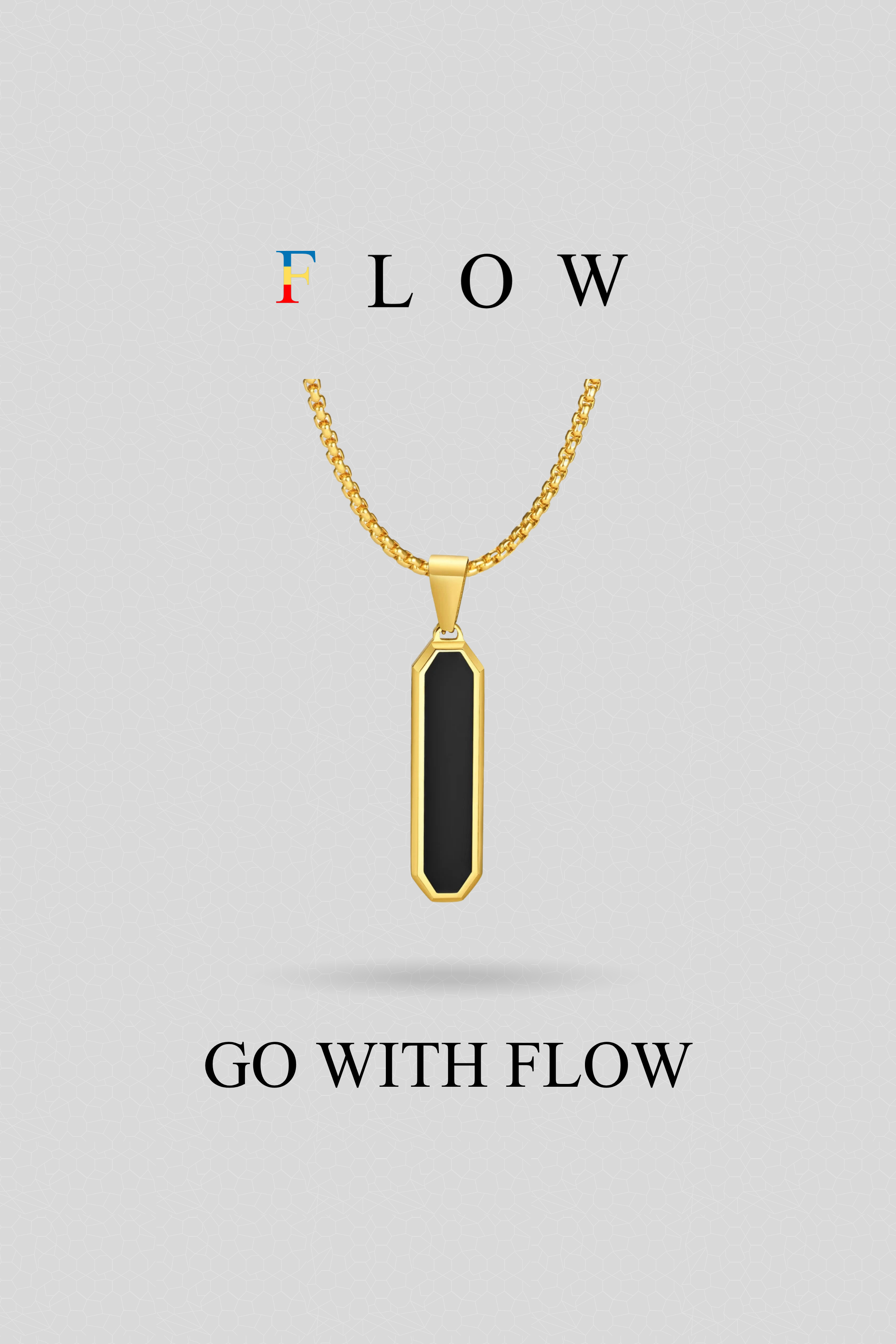 Monolith Pendant with Chain (Golden)