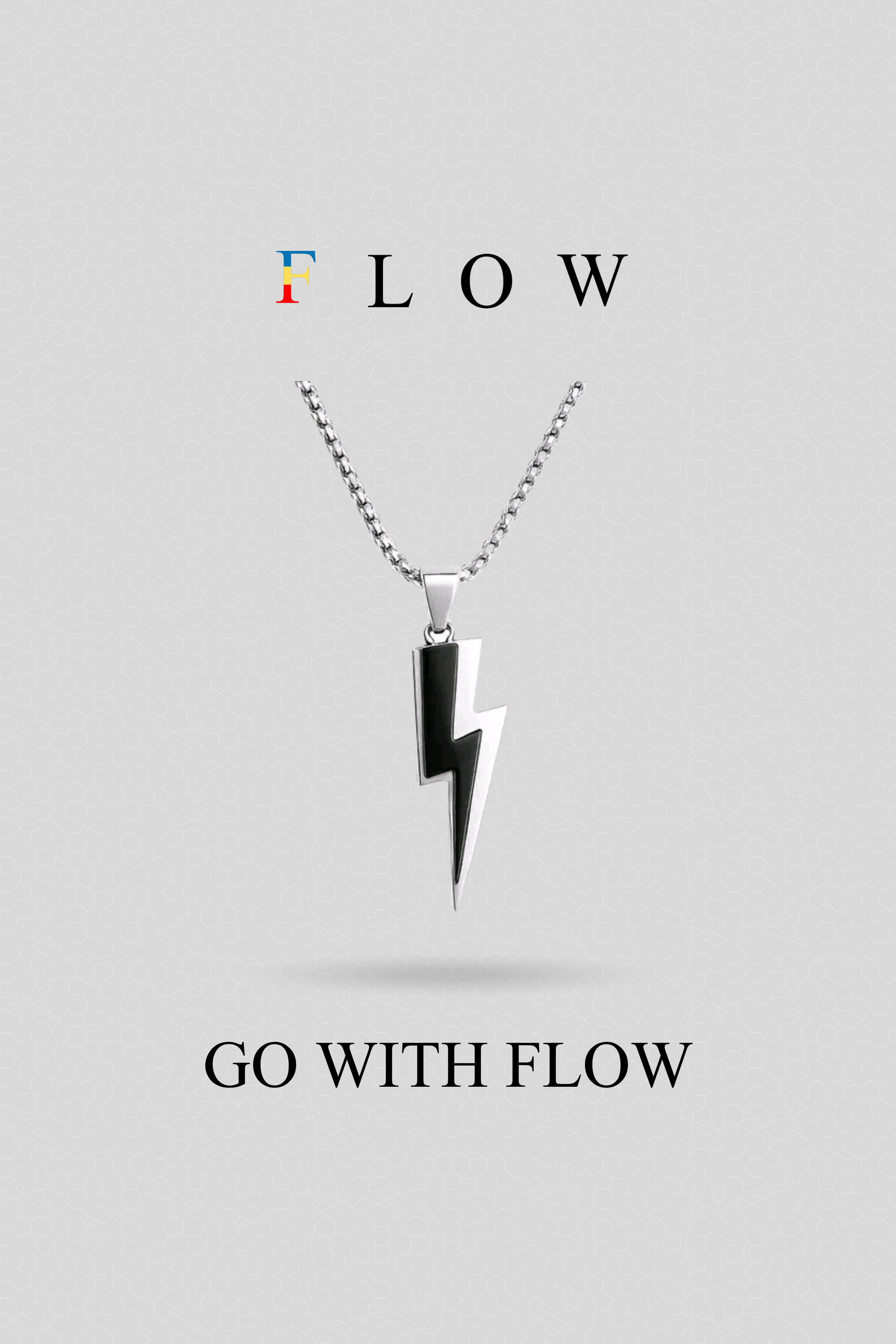 Thunderstrike Pendant With Chain (Black)