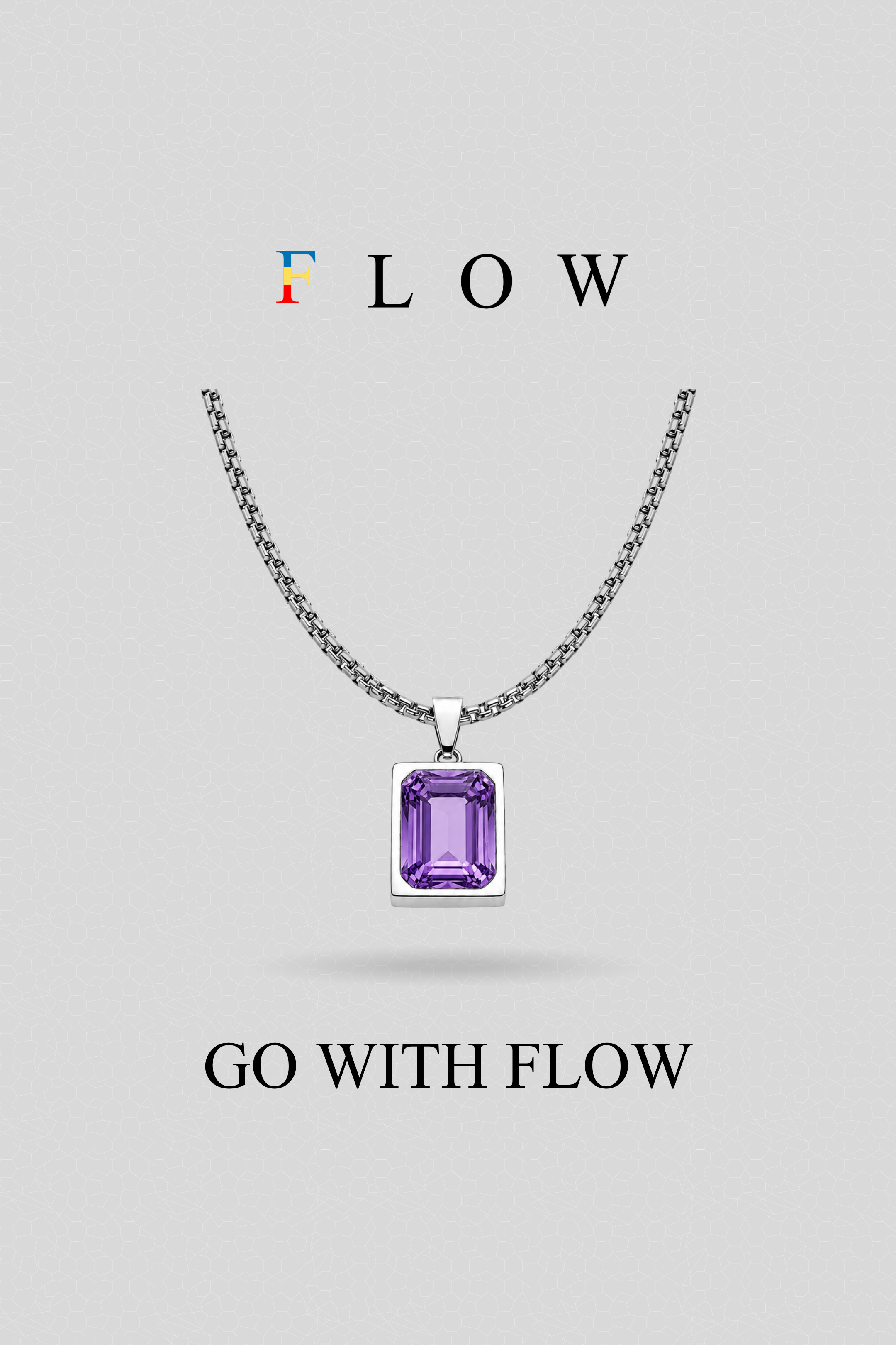 Zenith Pendant with Chain (Purple)