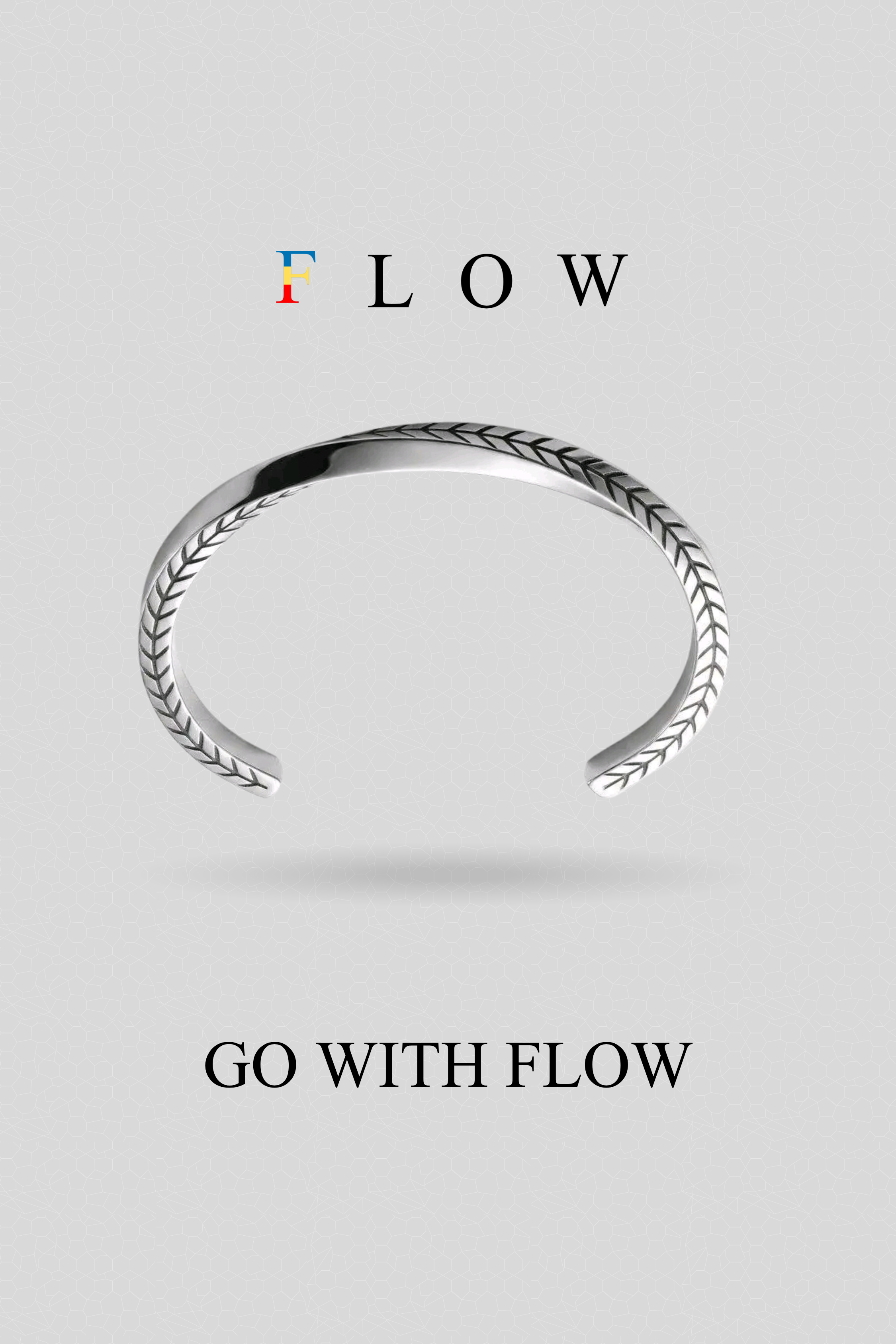 Herringbone Pattern Cuff Bracelet