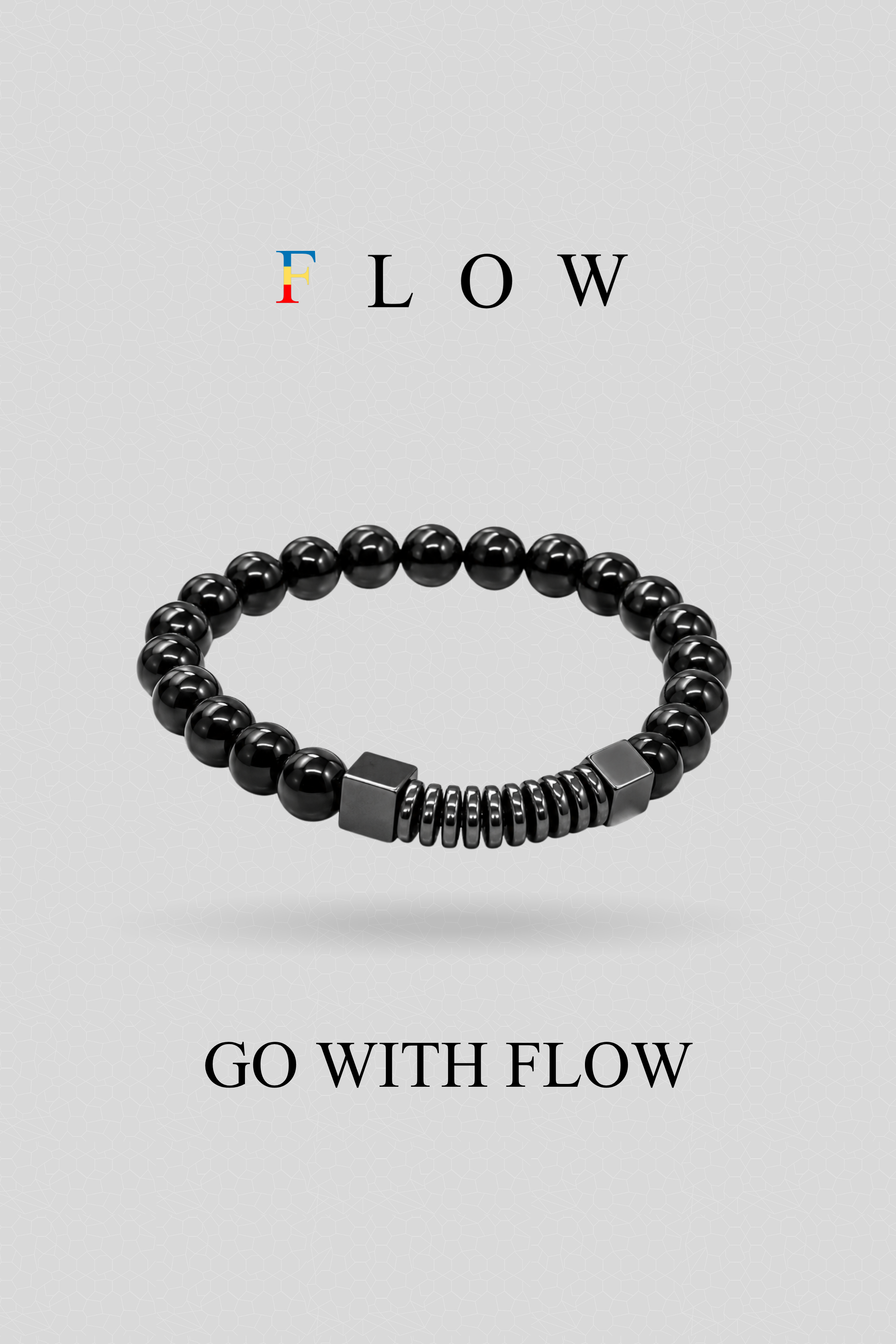 Black Agate Bead Bracelet