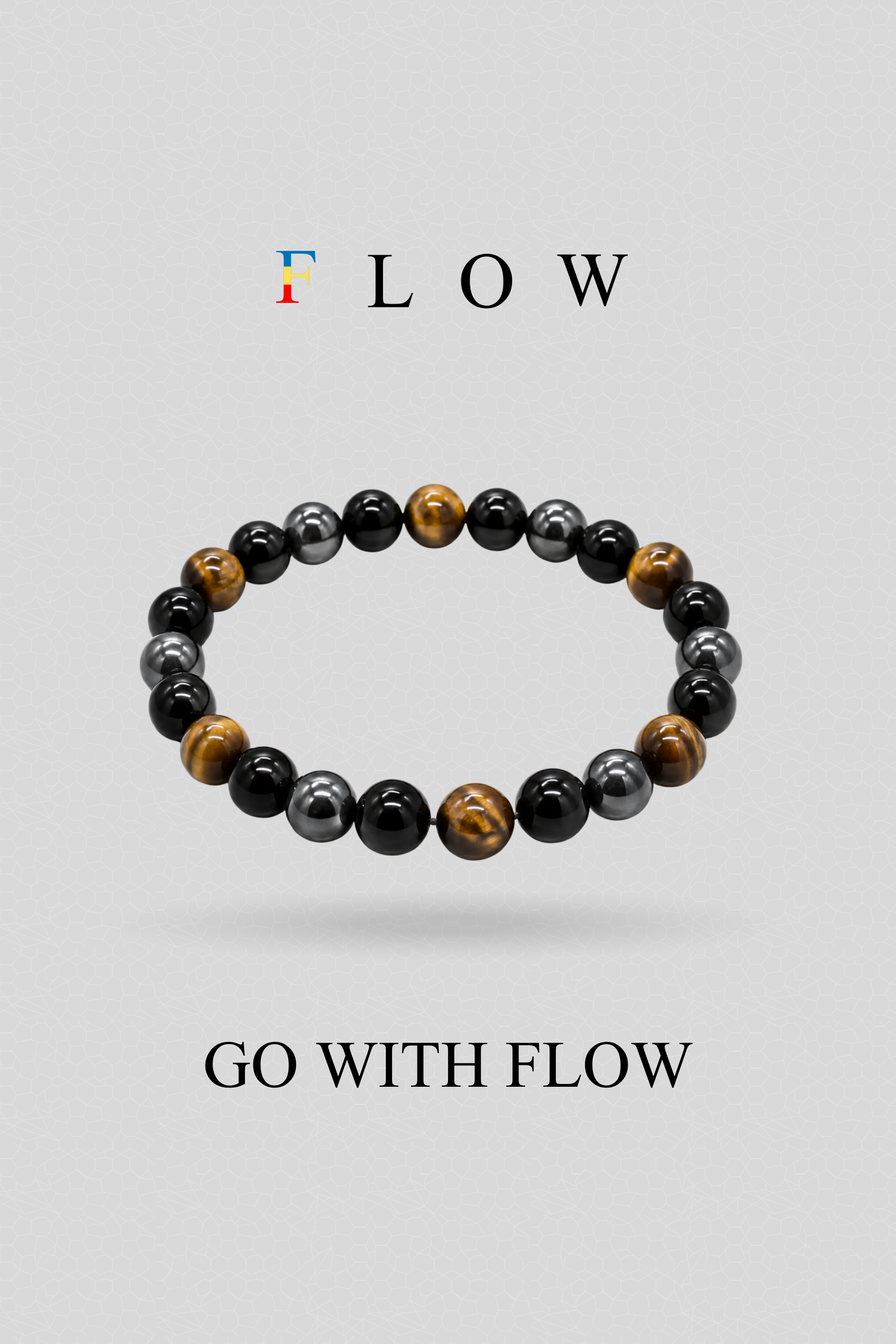 Trinity stone bead Bracelet