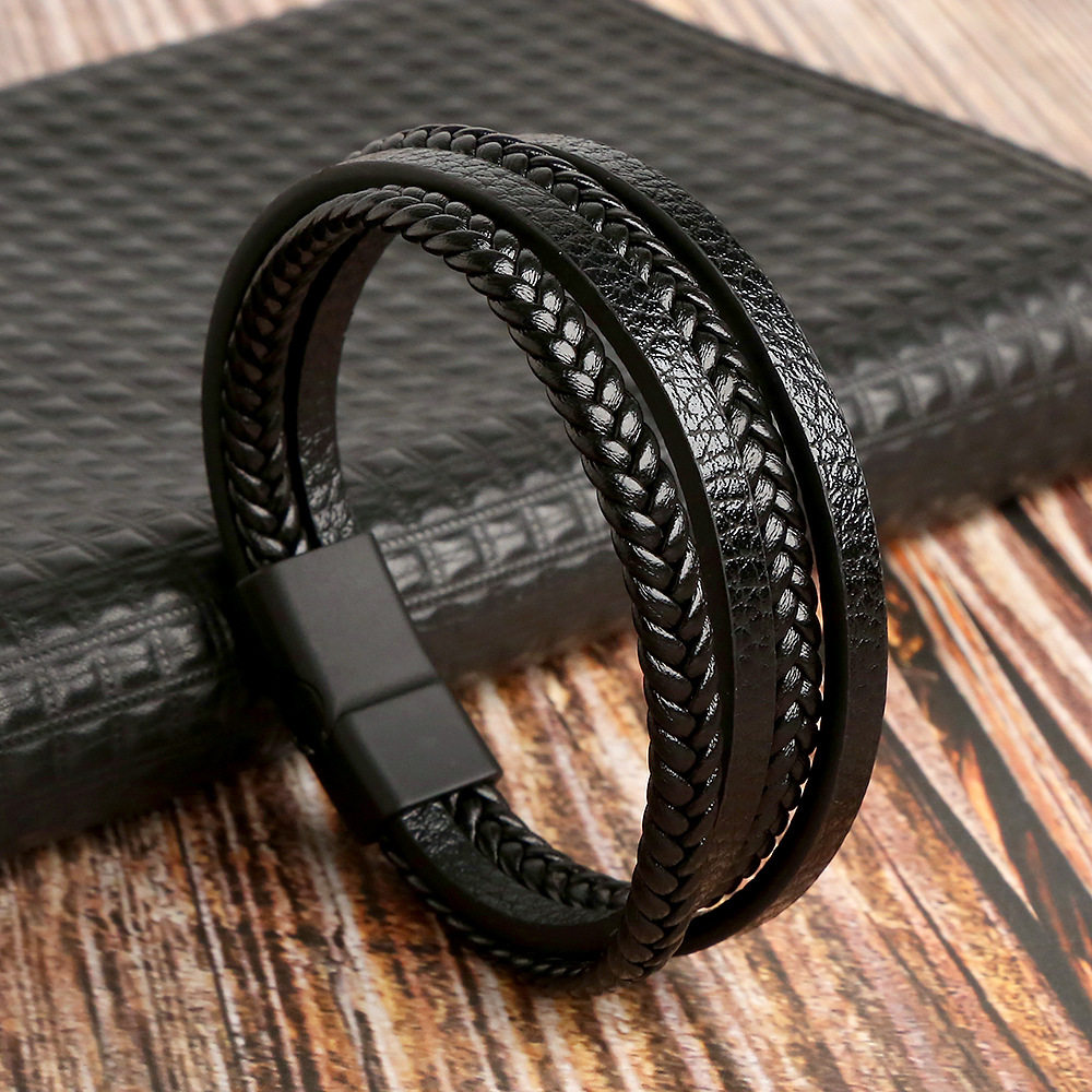 Cross-Border Leather Hand-Woven Bracelet
