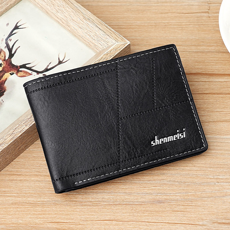 Business Card Holder Cross-border Short Wallet Wallet Retro Pattern Thin Multi-card Holder