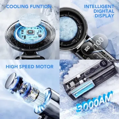 X05 Turbo Handheld Fan 100 Speed Levels - Cold Compress Ice Cooling Fan in 5 second - Digital display (AG 02)_img_2