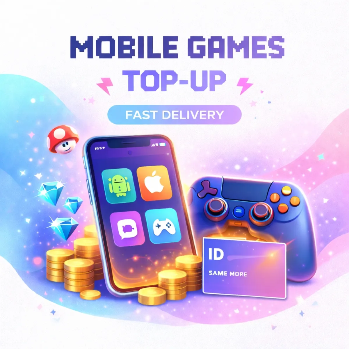 Mobile Games Top Up - Direct & ID Pass