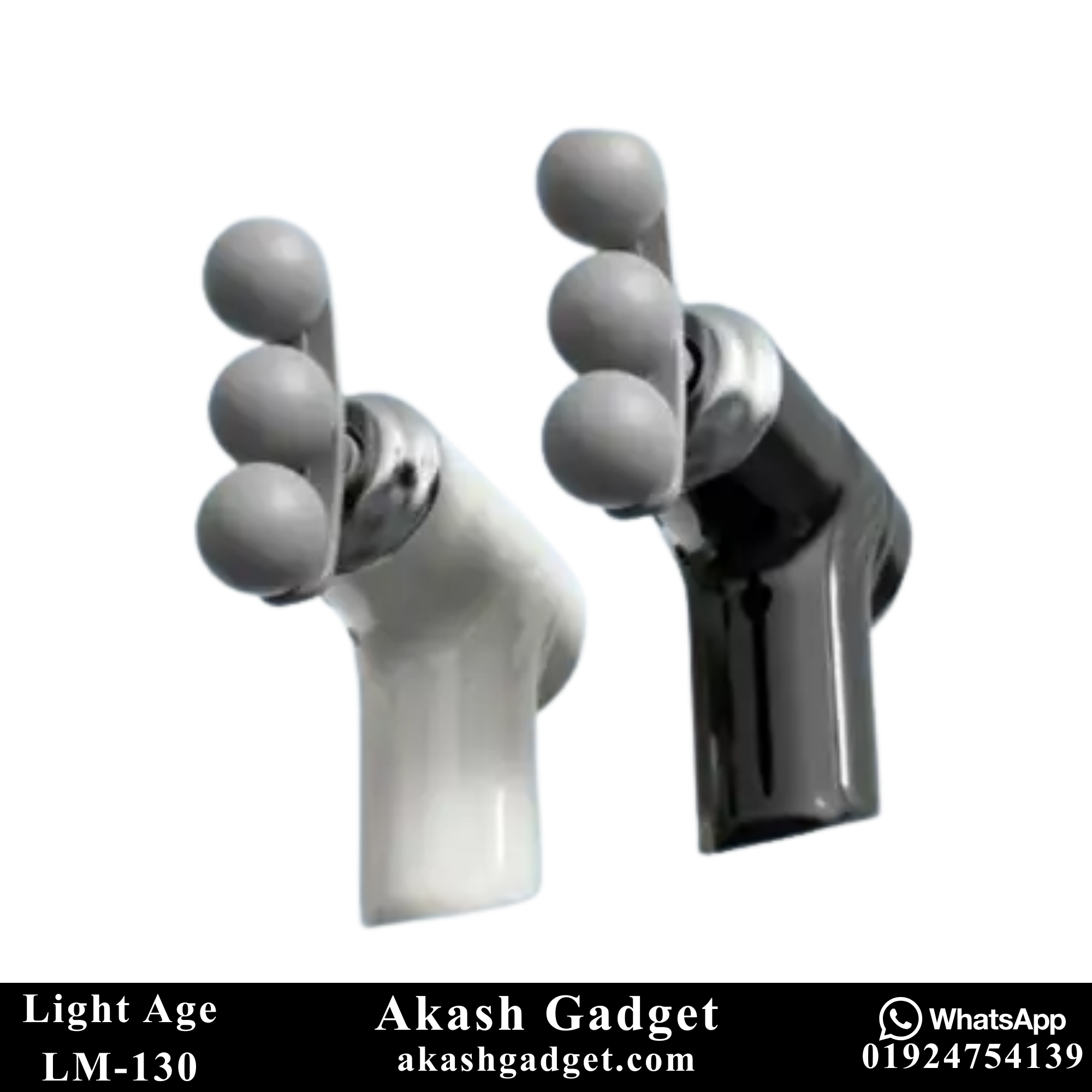 Light Age LM-130 Deep Tissue Massage Fascia Gun | Three Headed 9-Tool Attachment Set_img_3