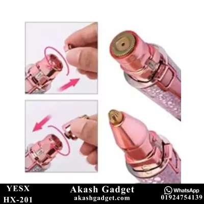 YESX HX-201 2-in-1 Battery-Operated Eyebrow Trimmer and Facial Hair Remover for Ladies_img_4