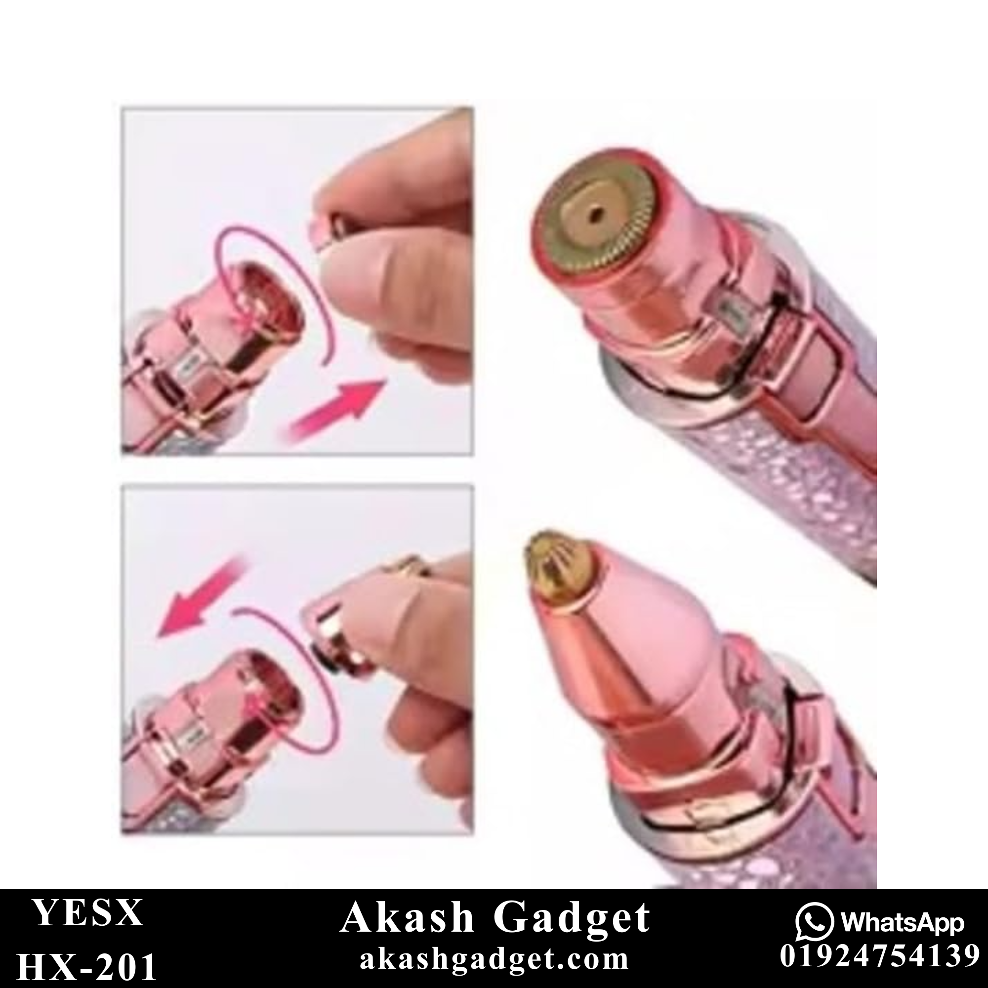 YESX HX-201 2-in-1 Battery-Operated Eyebrow Trimmer and Facial Hair Remover for Ladies_img_4