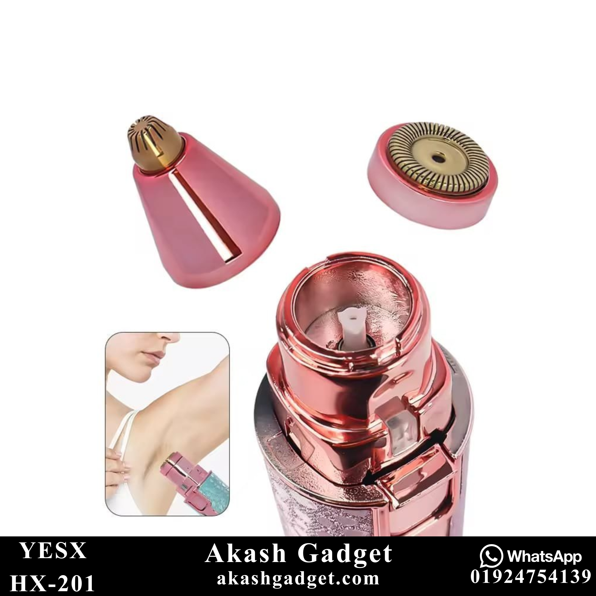 YESX HX-201 2-in-1 Battery-Operated Eyebrow Trimmer and Facial Hair Remover for Ladies_img_6