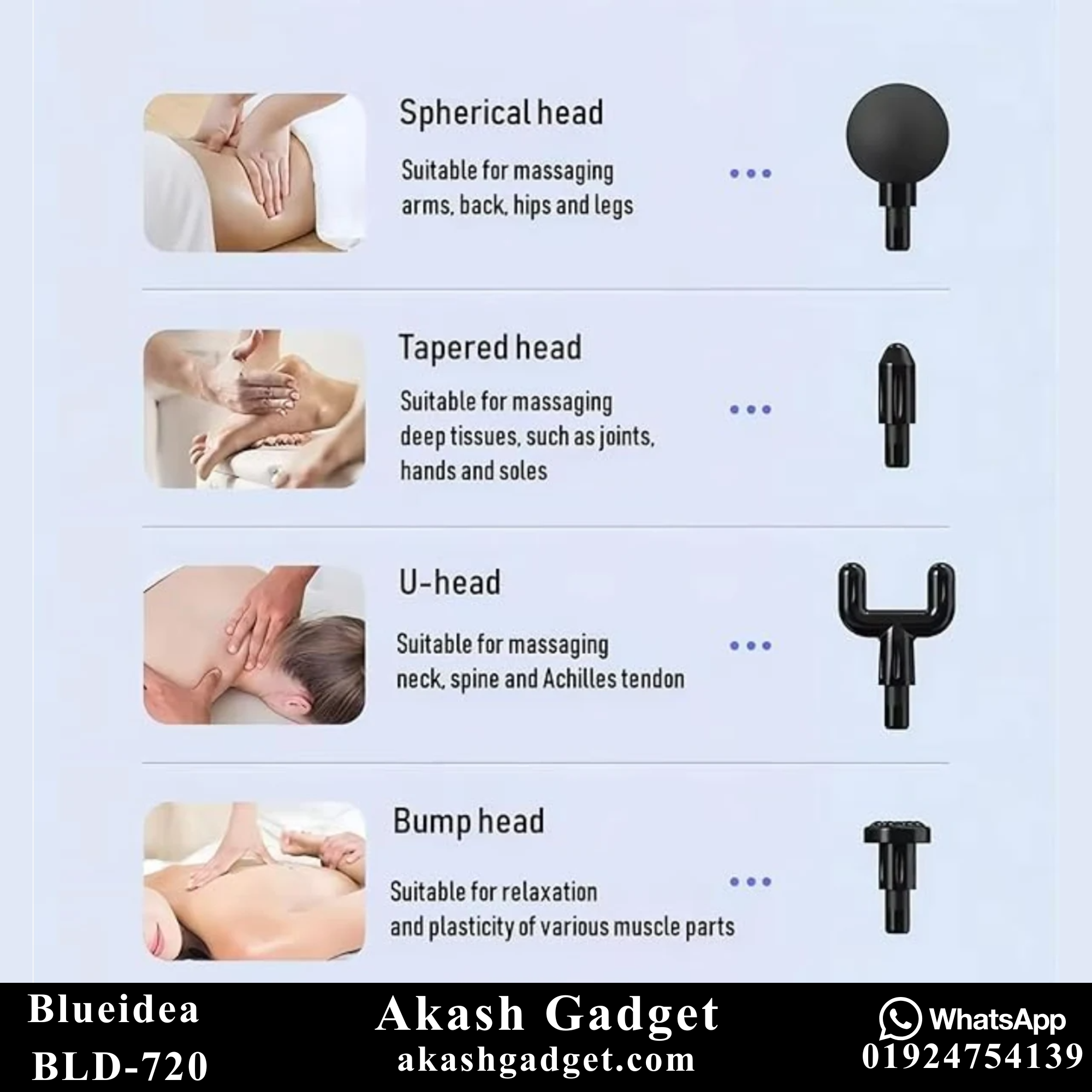 Blueidea BLD-720 Deep Tissue Muscle Massage Gun_img_7