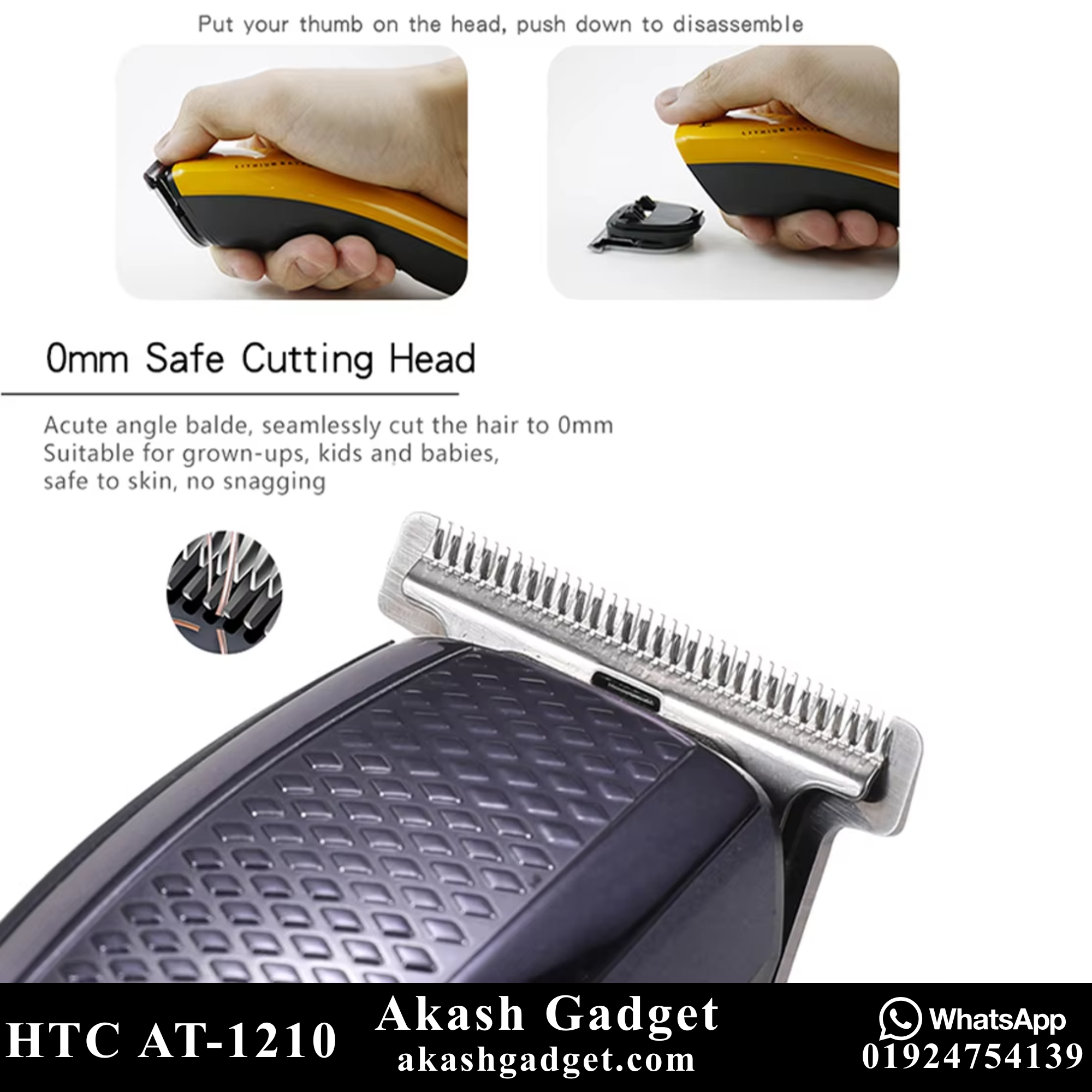 HTC AT-1210 Beard Trimmer And Hair Clipper For Men_img_9