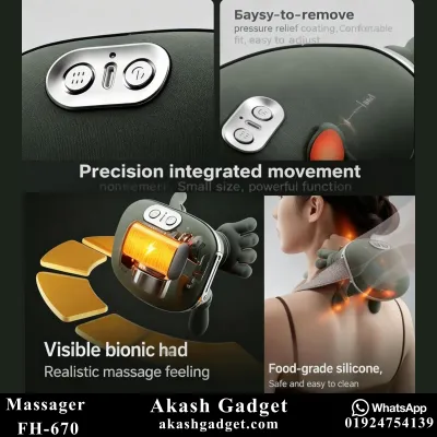 FH-670 Rechargeable Neck and Shoulder Massager with Heat Therapy_img_12