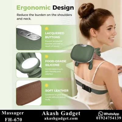 FH-670 Rechargeable Neck and Shoulder Massager with Heat Therapy_img_17