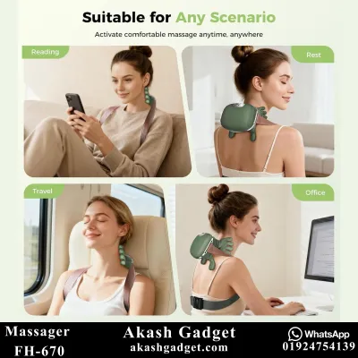 FH-670 Rechargeable Neck and Shoulder Massager with Heat Therapy_img_0