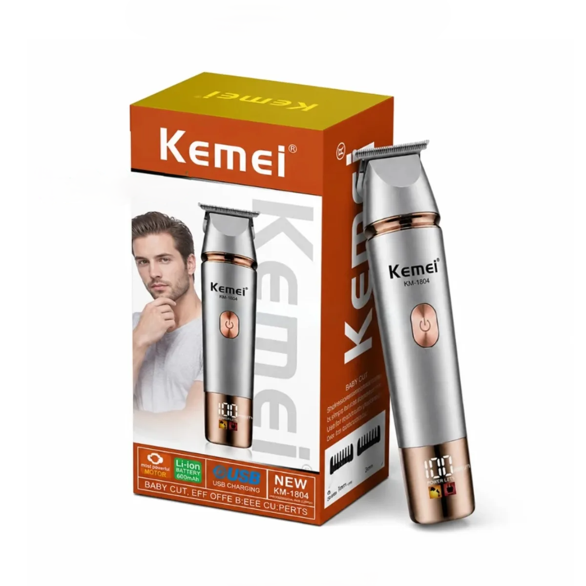 Kemei KM-1804 Professional Hair and Beard Trimmer for Men_img_3