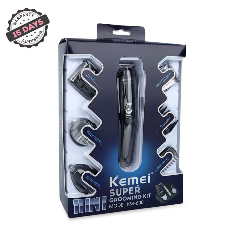 Kemei KM - 600 Professional Hair Trimmer 6 In 1 Hair Clipper Shaver Sets Electric Shaver Beard Trimmer Hair Cutting Machine_img_1