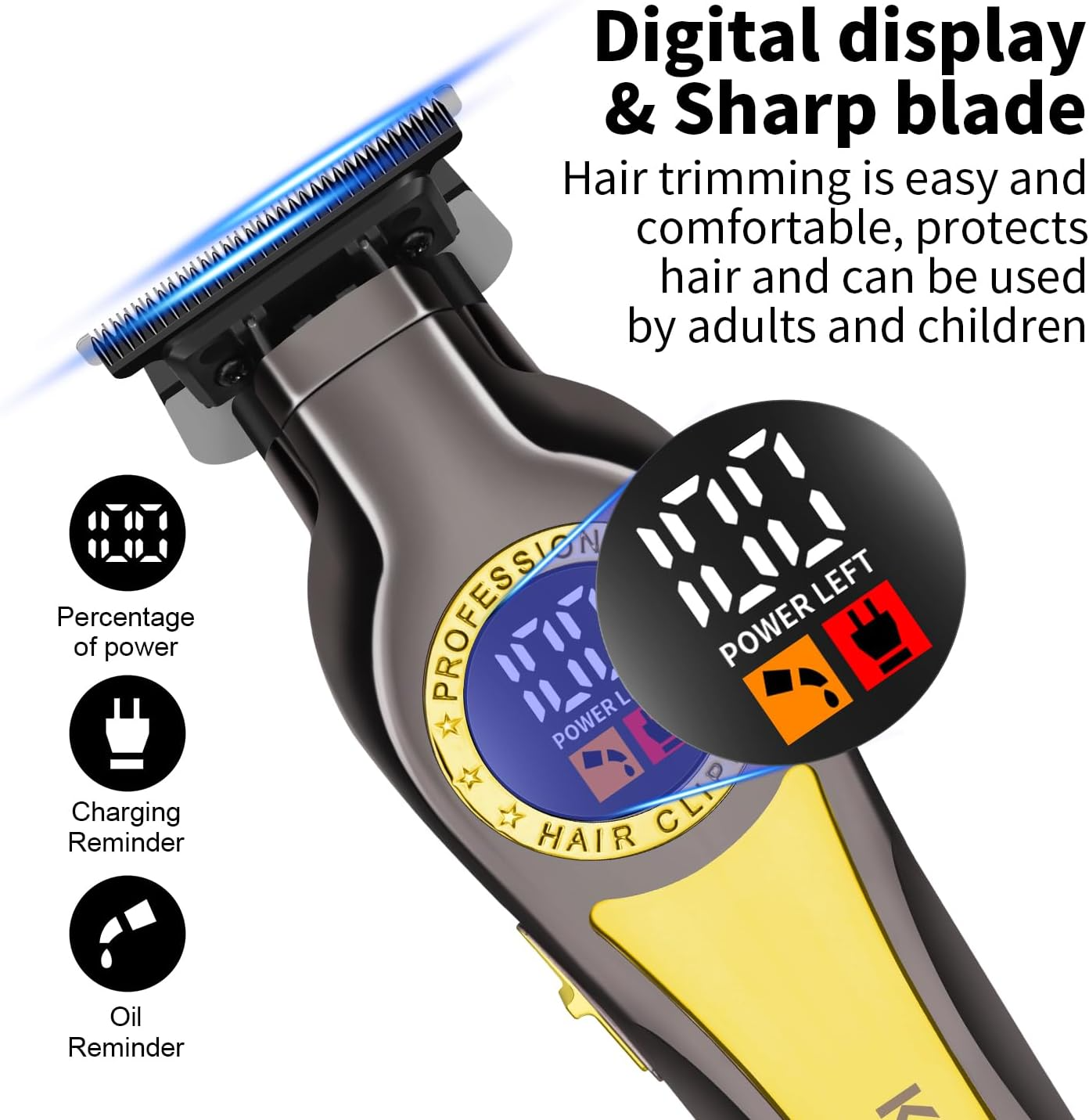 Kemei KM-1784 New Hair Clipper and Trimmers |  Fast 6500RPM Motor Quality, 1200mAh Built-in Li-battery, Last Long Barber Hair Salon Detail_img_11