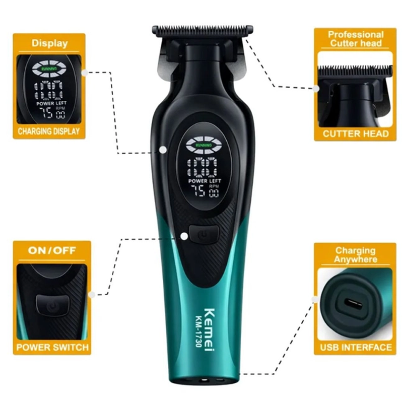 Kemei KM-1730 Rechargeable Beard & Hair Clipper_img_4