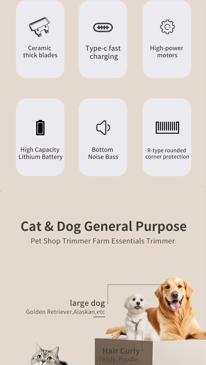 Suoke Pet Grooming Hair Clipper and Cordless Trimmer Kit_img_20