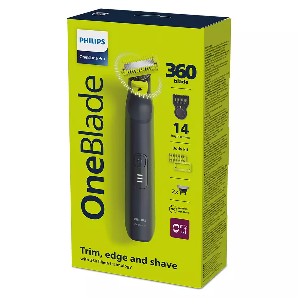 Philips QP6542/15 OneBlade Pro 360 Face And Body Rechargeable Trimmer & Shaver Grooming Kit_img_7