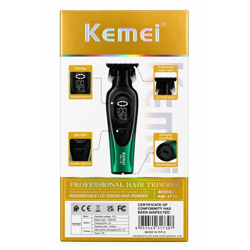 Kemei KM-1730 Rechargeable Beard & Hair Clipper_img_6