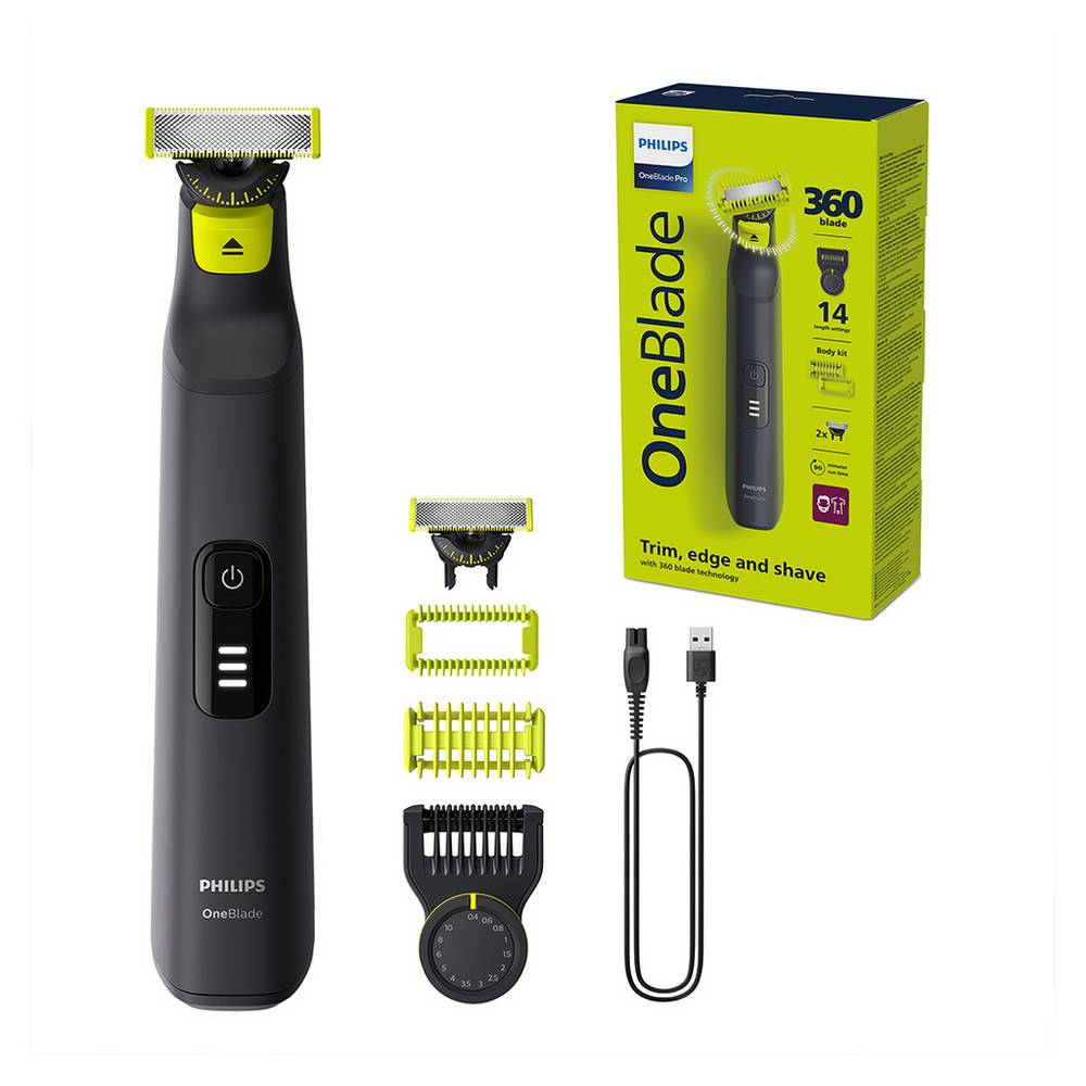 Philips QP6542/15 OneBlade Pro 360 Face And Body Rechargeable Trimmer & Shaver Grooming Kit_img_1