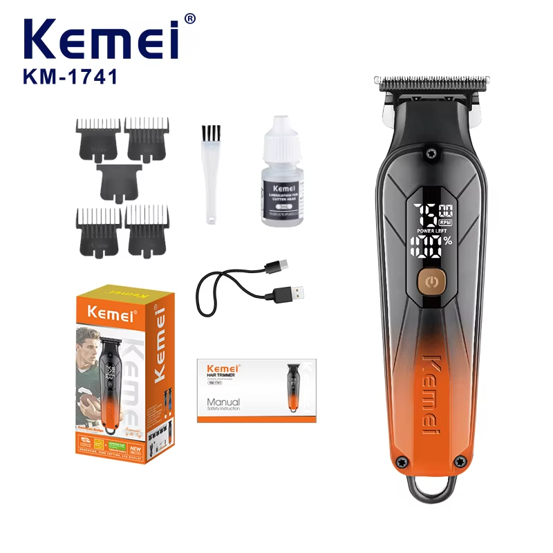 Kemei KM-1741 Rechargeable Zero Gup Beard & Hair Clipper Trimmer for Men_img_0