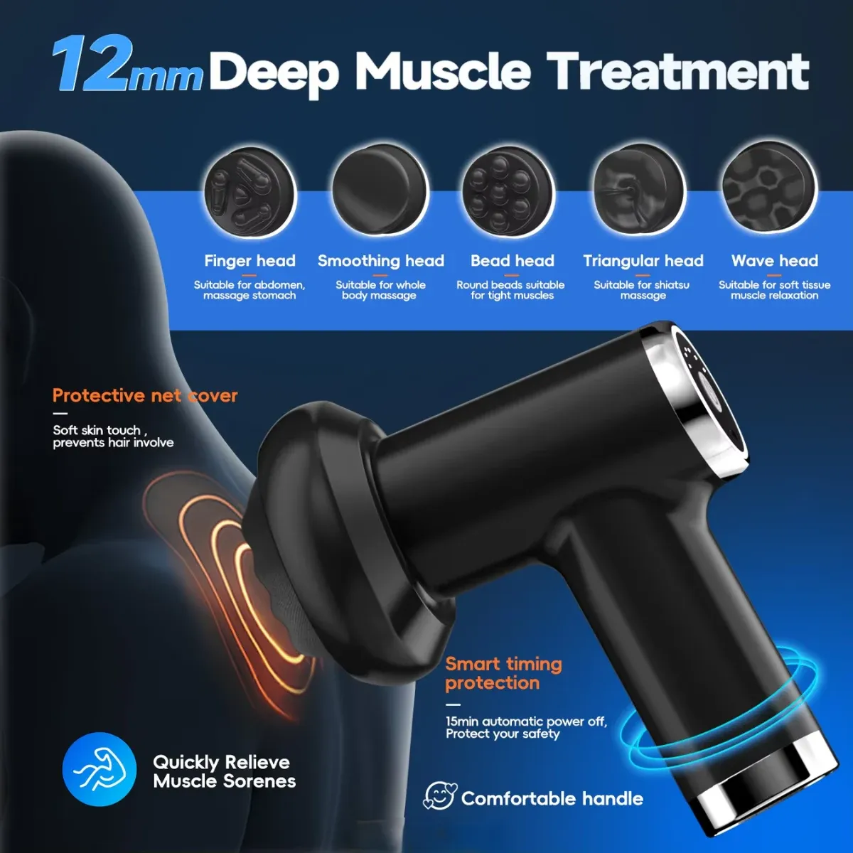 XINGOU YX-710 Handheld Deep Tissue Body Sculpting & Anti-Cellulite Massager Gun