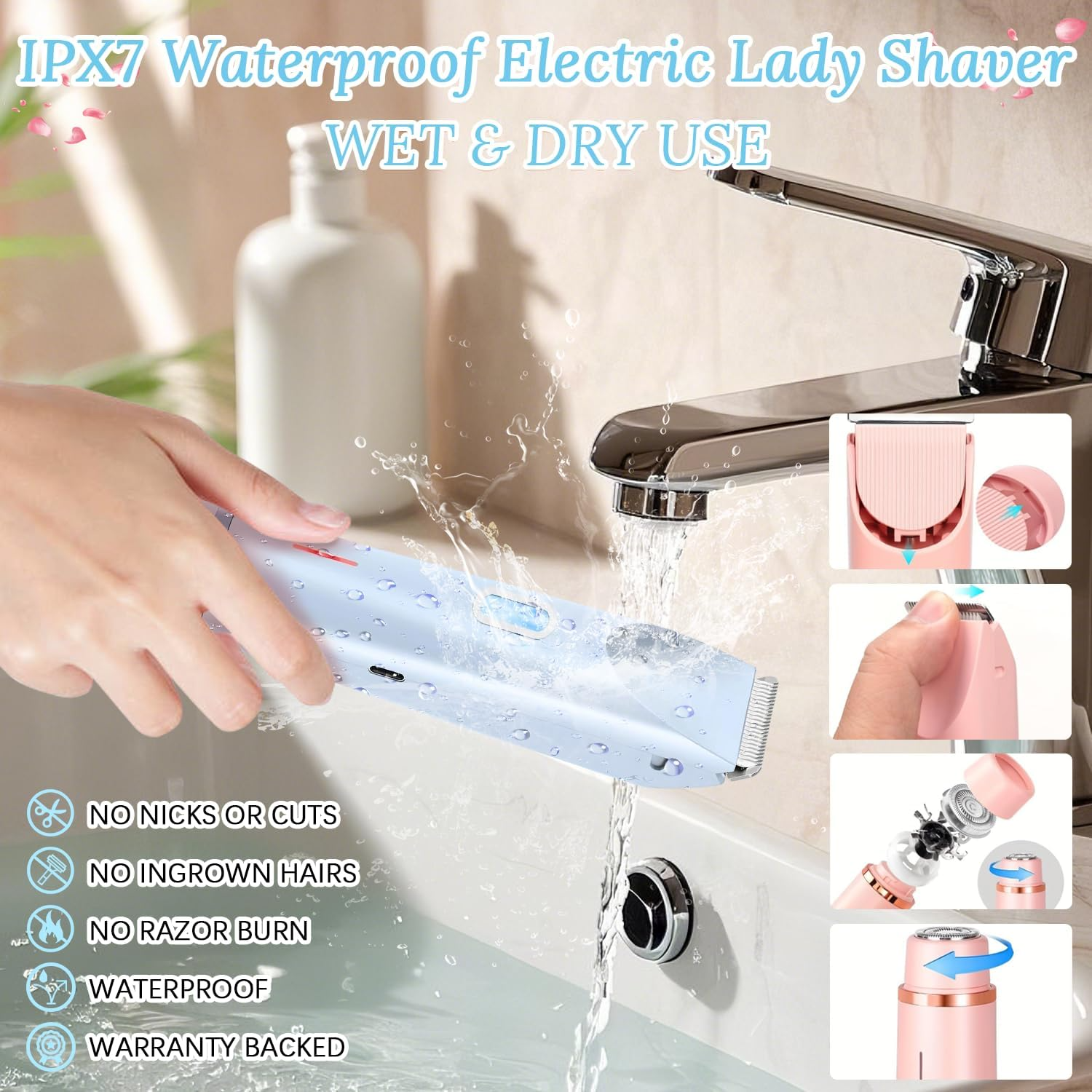 2 in 1 Dual-Head Shaver and Trimmer for Women (Waterproof IPX7)_img_18