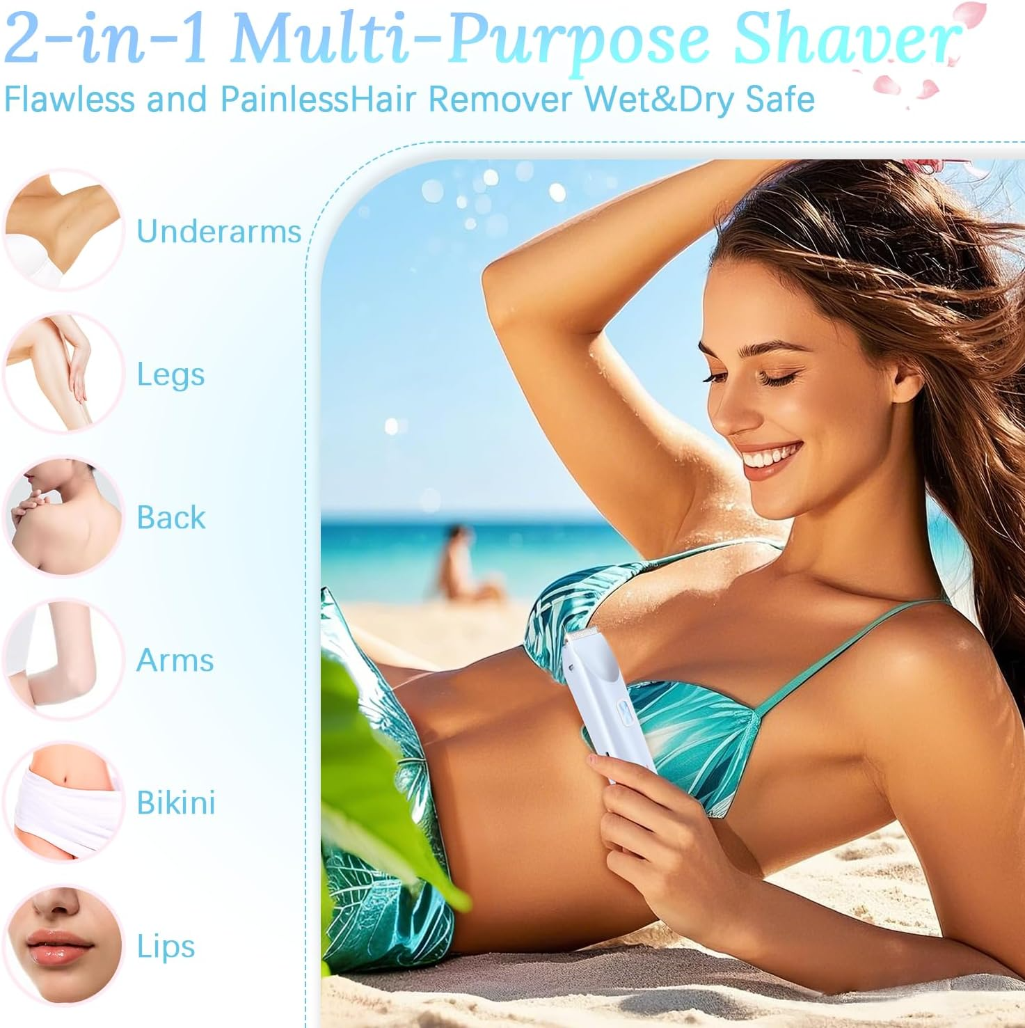 2 in 1 Dual-Head Shaver and Trimmer for Women (Waterproof IPX7)_img_20