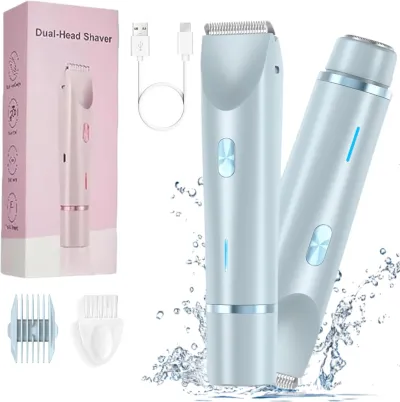 2 in 1 Dual-Head Shaver and Trimmer for Women (Waterproof IPX7)_img_0