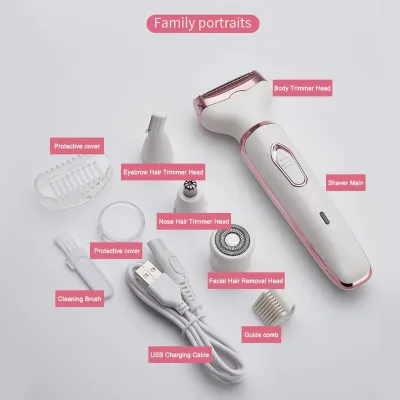SN-8866 Profession 4-in-1 Lady Shaver Rechargeable Beauty Grooming Kit_img_6