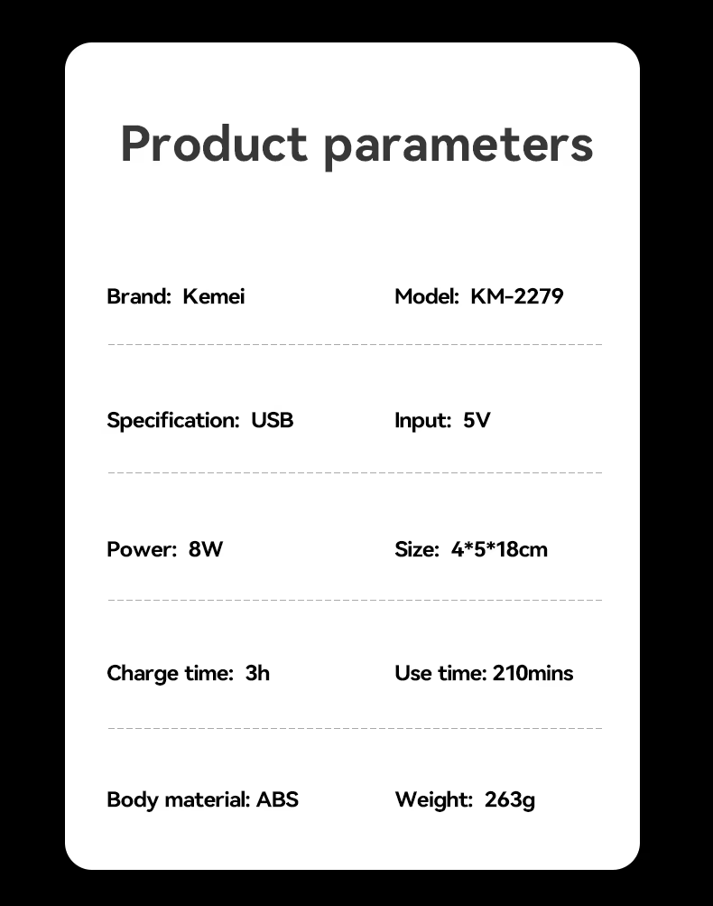 Kemei KM-2279 Professional Hair Clipper_img_15
