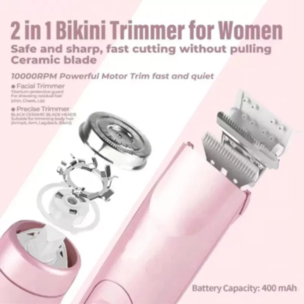 2 in 1 Dual-Head Shaver and Trimmer for Women (Waterproof IPX7)_img_7