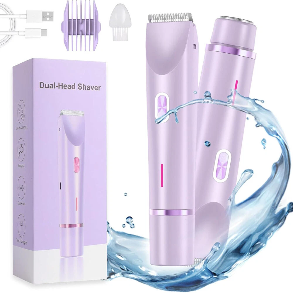 2 in 1 Dual-Head Shaver and Trimmer for Women (Waterproof IPX7)_img_3