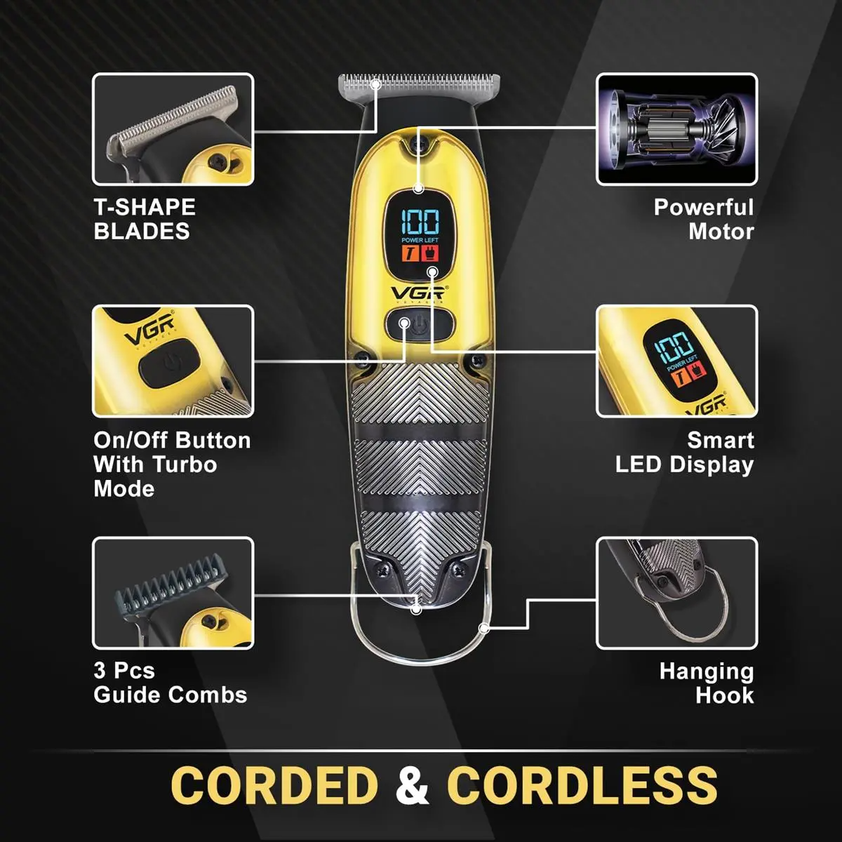 VGR V-981 Professional Hair Trimmer For Men_img_11