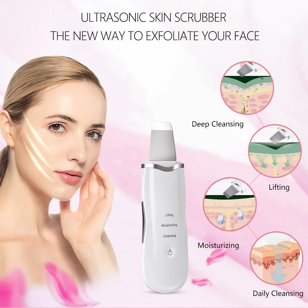 Ultrasonic Shovel BEAUTY START - Skin Scrubber, Face Spatula For Blackhead Removal And Cleansing Pores_img_9