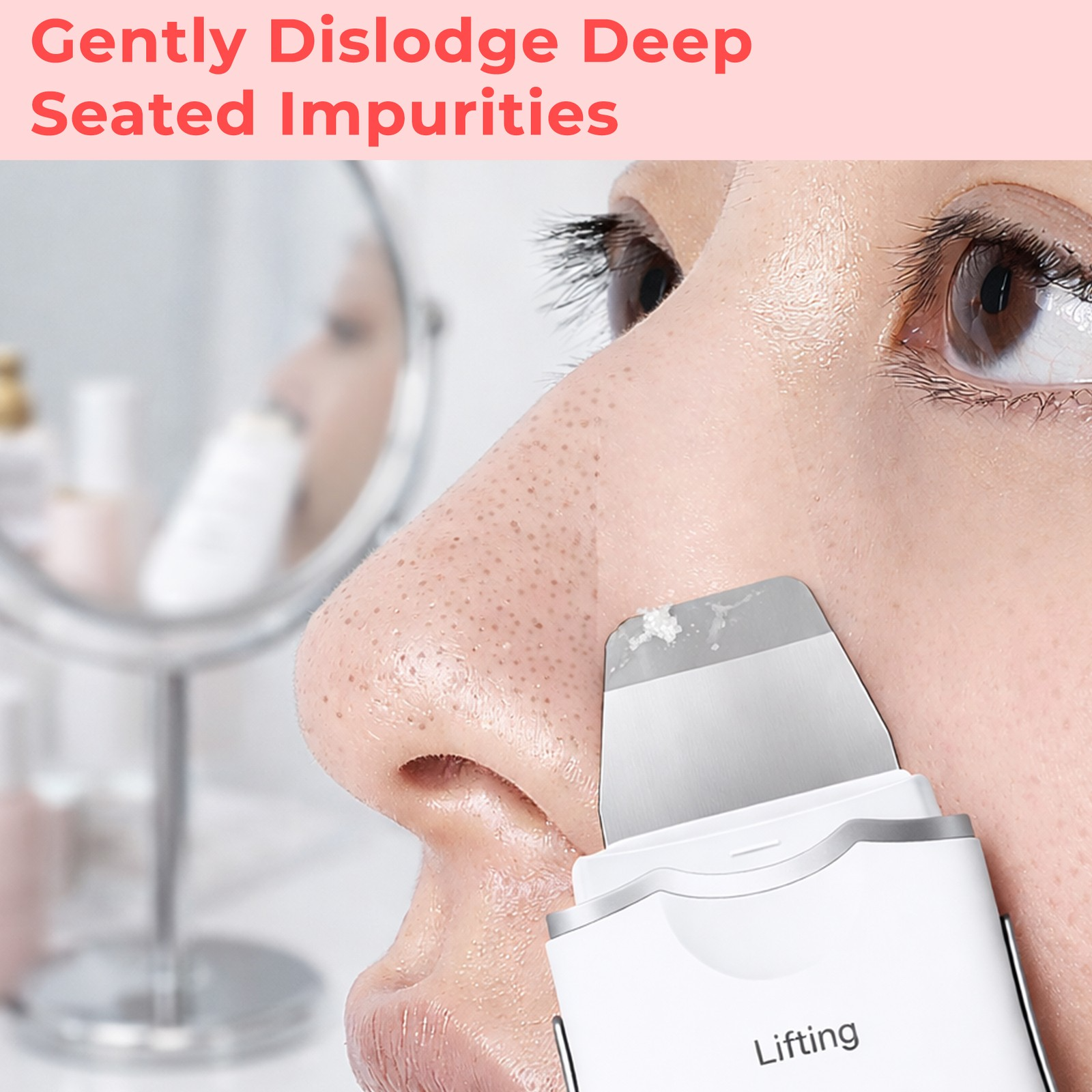 Ultrasonic Shovel BEAUTY START - Skin Scrubber, Face Spatula For Blackhead Removal And Cleansing Pores_img_10