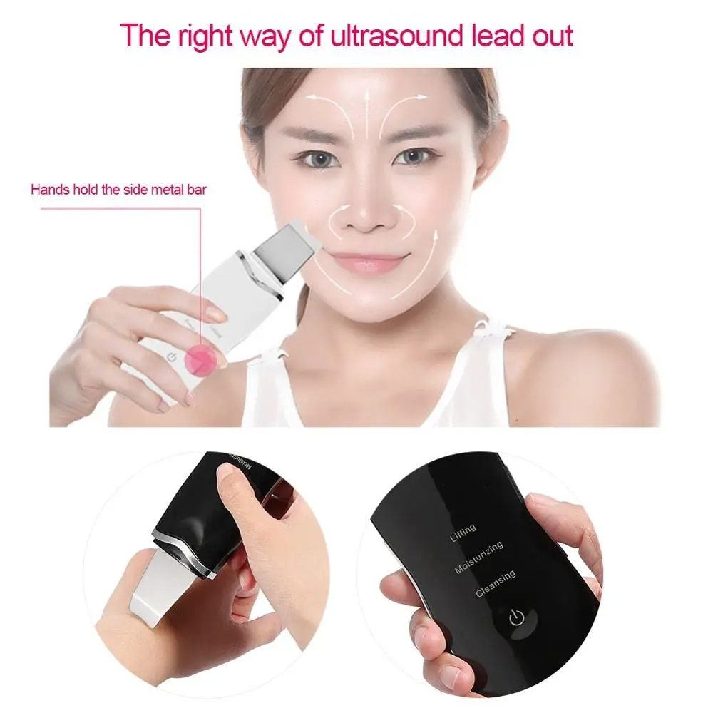 Ultrasonic Shovel BEAUTY START - Skin Scrubber, Face Spatula For Blackhead Removal And Cleansing Pores_img_6