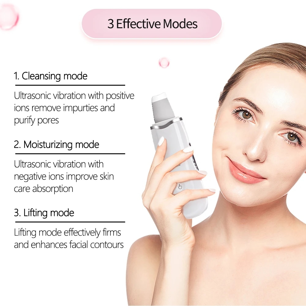 Ultrasonic Shovel BEAUTY START - Skin Scrubber, Face Spatula For Blackhead Removal And Cleansing Pores_img_8