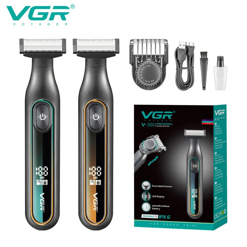VGR V-360 Professional 2-in-1 Hybrid Trimmer and Shaver (IPX6 Waterproof)