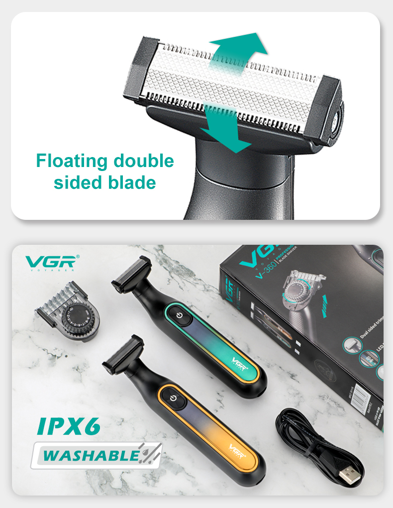 VGR V-360 Professional 2-in-1 Hybrid Trimmer and Shaver (IPX6 Waterproof)_img_8