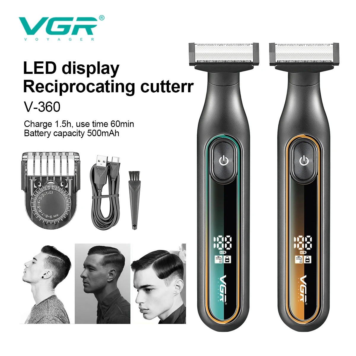 VGR V-360 Professional 2-in-1 Hybrid Trimmer and Shaver (IPX6 Waterproof)_img_4