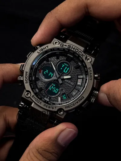 G-SHOCK TITAN FORCE ANALOG X DIGITAL STEALTH BLACK SPORT WATCH_img_2