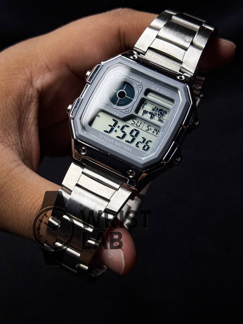 CASIO ROYALE STEEL BRACELET GREY DIAL_img_5