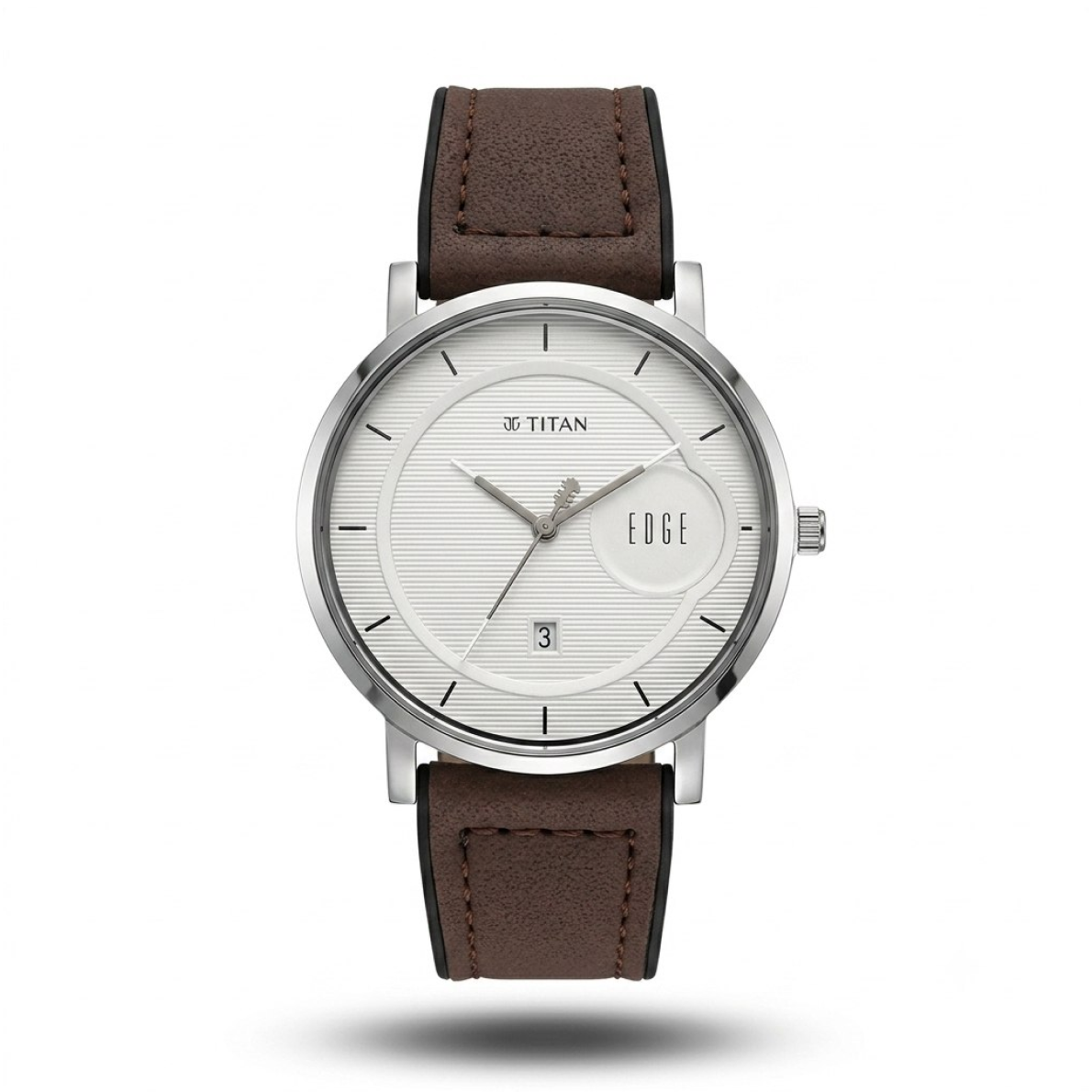 TITAN EDGE SLIM WHITE DIAL WHITE BELT WATCH_img_0