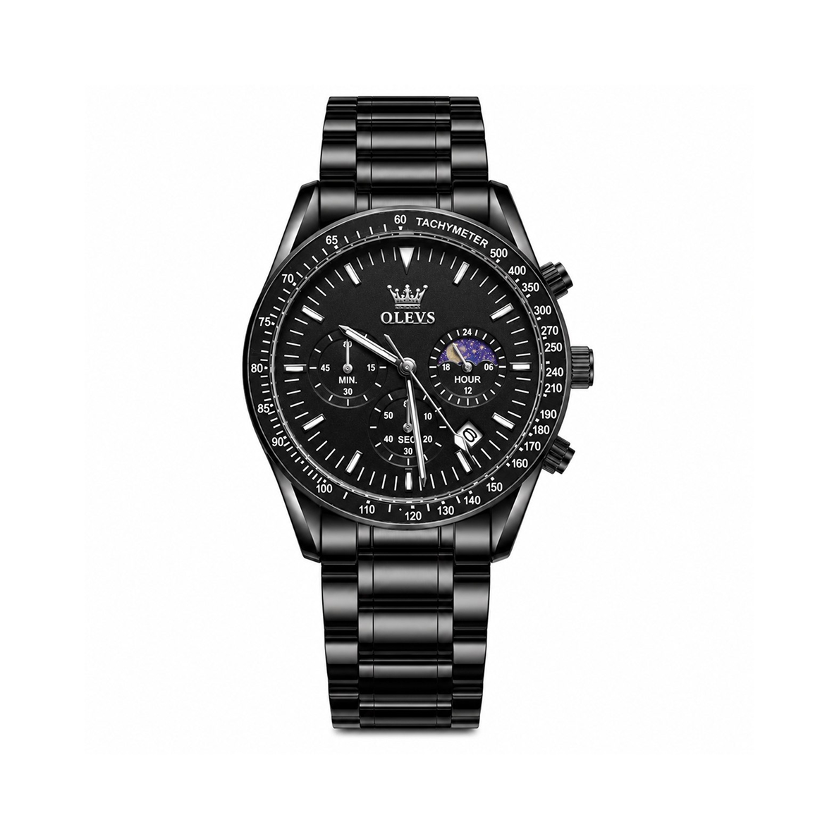 OLEVS MULTI-FUNCTION STYLE BLACK CHAIN BLACK DIAL_img_0