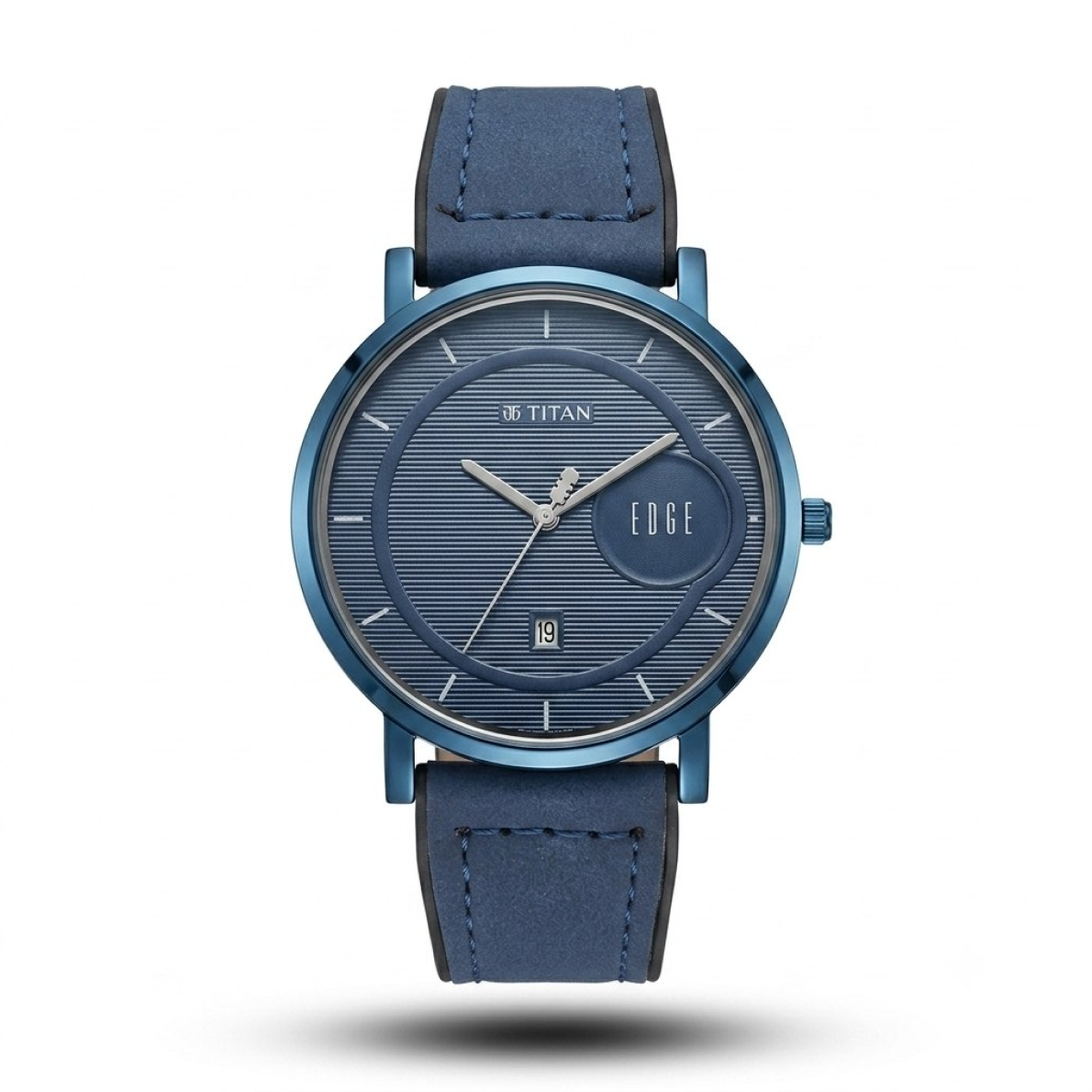 TITAN EDGE SLIM BLUE DIAL BLUE BELT WATCH_img_0